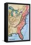Colonial America Map-null-Framed Stretched Canvas