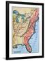 Colonial America Map-null-Framed Giclee Print