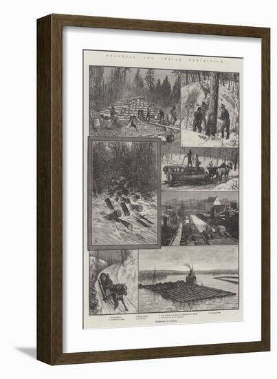 Colonial and Indian Exhibition, Lumbering in Canada-null-Framed Giclee Print