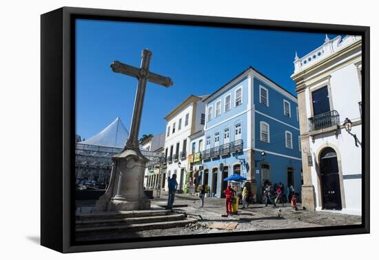 Colonial Architecture in the Pelourinho-Michael Runkel-Framed Stretched Canvas