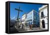 Colonial Architecture in the Pelourinho-Michael Runkel-Framed Stretched Canvas