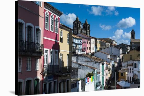 Colonial Architecture in the Pelourinho-Michael Runkel-Stretched Canvas