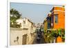 Colonial architecture in the UNESCO World Heritage Site area, Cartagena, Colombia, South America-Michael Runkel-Framed Photographic Print