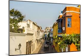 Colonial architecture in the UNESCO World Heritage Site area, Cartagena, Colombia, South America-Michael Runkel-Mounted Photographic Print
