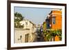 Colonial architecture in the UNESCO World Heritage Site area, Cartagena, Colombia, South America-Michael Runkel-Framed Photographic Print