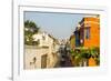 Colonial architecture in the UNESCO World Heritage Site area, Cartagena, Colombia, South America-Michael Runkel-Framed Photographic Print