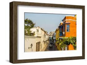 Colonial architecture in the UNESCO World Heritage Site area, Cartagena, Colombia, South America-Michael Runkel-Framed Photographic Print