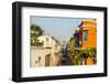 Colonial architecture in the UNESCO World Heritage Site area, Cartagena, Colombia, South America-Michael Runkel-Framed Photographic Print