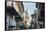 Colonial architecture in the UNESCO World Heritage Site area, Cartagena, Colombia, South America-Michael Runkel-Framed Stretched Canvas