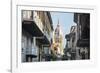 Colonial architecture in the UNESCO World Heritage Site area, Cartagena, Colombia, South America-Michael Runkel-Framed Photographic Print