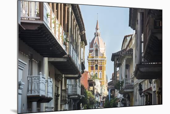 Colonial architecture in the UNESCO World Heritage Site area, Cartagena, Colombia, South America-Michael Runkel-Mounted Photographic Print