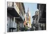 Colonial architecture in the UNESCO World Heritage Site area, Cartagena, Colombia, South America-Michael Runkel-Framed Photographic Print