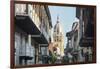 Colonial architecture in the UNESCO World Heritage Site area, Cartagena, Colombia, South America-Michael Runkel-Framed Photographic Print