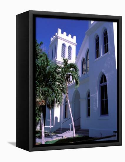 Colonial Architecture, Key West, Florida, USA-David Herbig-Framed Stretched Canvas