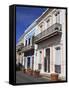 Colonial Architecture, Old San Juan, San Juan, Puerto Rico, West Indies, Caribbean, USA-Wendy Connett-Framed Stretched Canvas