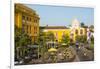 Colonial architecture on Plaza Santa Teresa, in the UNESCO World Heritage Site area, Cartagena, Col-Michael Runkel-Framed Photographic Print