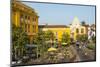 Colonial architecture on Plaza Santa Teresa, in the UNESCO World Heritage Site area, Cartagena, Col-Michael Runkel-Mounted Photographic Print