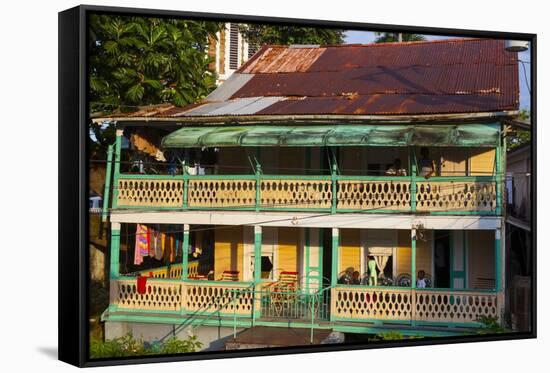 Colonial Architecture, Port Antonio, Jamaica, West Indies, Caribbean, Central America-Doug Pearson-Framed Stretched Canvas