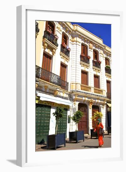 Colonial Architecture, Tangier, Morocco, North Africa, Africa-Neil Farrin-Framed Photographic Print