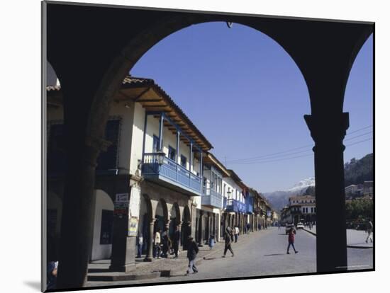 Colonial Balconies, Plaza De Armas, Cuzco, Peru, South America-Christopher Rennie-Mounted Photographic Print