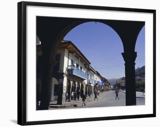 Colonial Balconies, Plaza De Armas, Cuzco, Peru, South America-Christopher Rennie-Framed Photographic Print