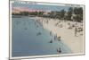 Colonial Beach, VA - Sunbathing & Swimming Scene-Lantern Press-Mounted Art Print