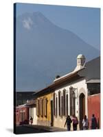 Colonial Buildings and Volcan De Agua, Antigua, Guatemala, Central America-Sergio Pitamitz-Stretched Canvas