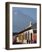 Colonial Buildings and Volcan De Agua, Antigua, Guatemala, Central America-Sergio Pitamitz-Framed Photographic Print