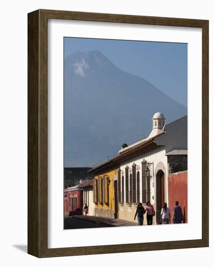 Colonial Buildings and Volcan De Agua, Antigua, Guatemala, Central America-Sergio Pitamitz-Framed Photographic Print