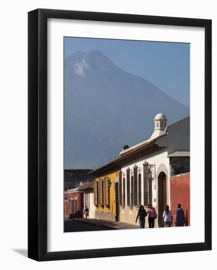 Colonial Buildings and Volcan De Agua, Antigua, Guatemala, Central America-Sergio Pitamitz-Framed Photographic Print