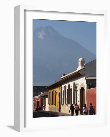 Colonial Buildings and Volcan De Agua, Antigua, Guatemala, Central America-Sergio Pitamitz-Framed Photographic Print