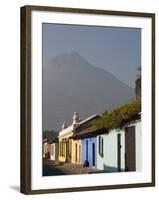 Colonial Buildings and Volcan De Agua, Antigua, Guatemala-Sergio Pitamitz-Framed Photographic Print