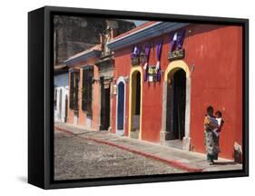 Colonial Buildings, Antigua, Guatemala, Central America-Sergio Pitamitz-Framed Stretched Canvas