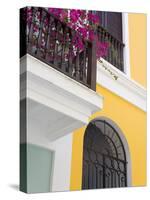 Colonial Buildings in Old City of San Juan, Puerto Rico Island, West Indies, USA, Central America-Richard Cummins-Stretched Canvas