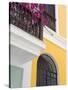 Colonial Buildings in Old City of San Juan, Puerto Rico Island, West Indies, USA, Central America-Richard Cummins-Stretched Canvas