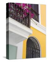 Colonial Buildings in Old City of San Juan, Puerto Rico Island, West Indies, USA, Central America-Richard Cummins-Stretched Canvas