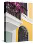 Colonial Buildings in Old City of San Juan, Puerto Rico Island, West Indies, USA, Central America-Richard Cummins-Stretched Canvas