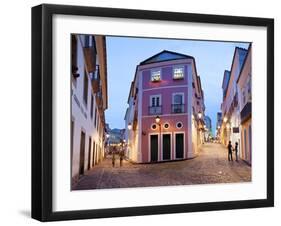 Colonial Centre at Dusk, Pelourinho, Salvador, Bahia, Brazil-Peter Adams-Framed Photographic Print