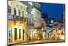 Colonial Centre at Dusk, Pelourinho, Salvador, Bahia, Brazil-Peter Adams-Mounted Photographic Print