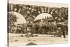 Colonial Church Seen through Old Bridge, Mexico-null-Stretched Canvas