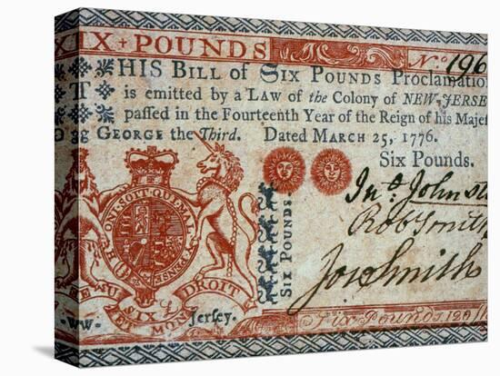 Colonial Currency, 1776-null-Stretched Canvas