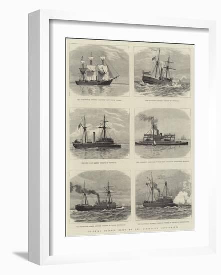 Colonial Defence Ships of the Australian Governments-null-Framed Giclee Print