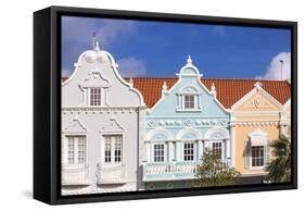 Colonial Dutch Architechure Near Main Street, Oranjestad, Aruba, Netherlands Antilles, Caribbean-Jane Sweeney-Framed Stretched Canvas