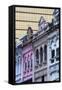 Colonial Era Architecture with Glass Office Building Behind-Stuart Black-Framed Stretched Canvas