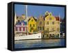 Colonial Gabled Waterfront Buildings, Willemstad, Curacao, Caribbean, West Indies-Gavin Hellier-Framed Stretched Canvas