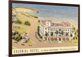 Colonial Hotel, La Jolla-null-Framed Art Print