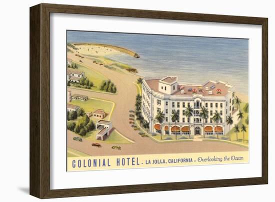 Colonial Hotel, La Jolla-null-Framed Art Print