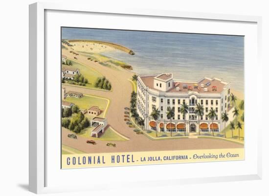 Colonial Hotel, La Jolla-null-Framed Art Print