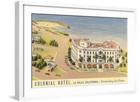 Colonial Hotel, La Jolla-null-Framed Art Print