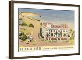 Colonial Hotel, La Jolla-null-Framed Art Print